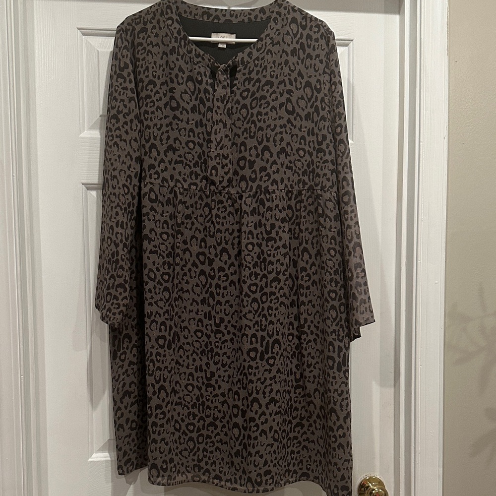 Leopard Print Baby Doll Dress